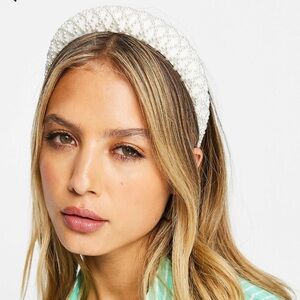 True Decadence Pearl Cris-cross Headband
